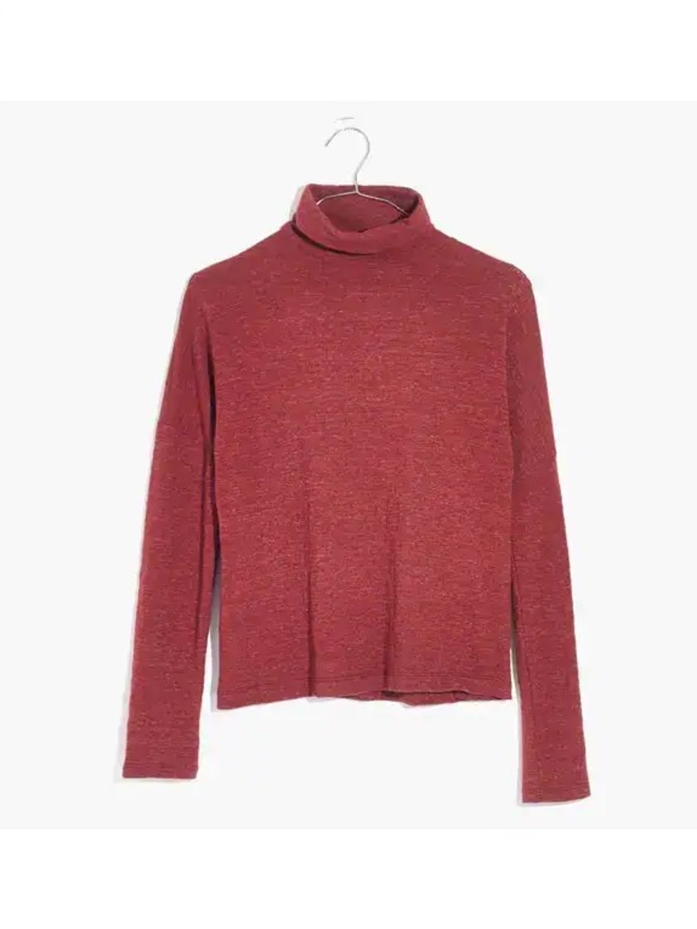Madewell Boxy Turtleneck Top Burnished Mahogany, XXS